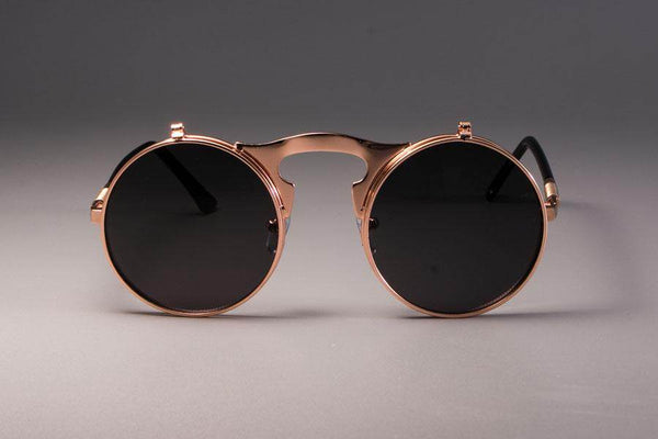 Vintage Round Flip Up Sunglasses For Men And Women - SunglassesMart