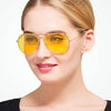 Yellow Candy Night Vision Aviator Sunglasses For Men And Women - SunglassesMart