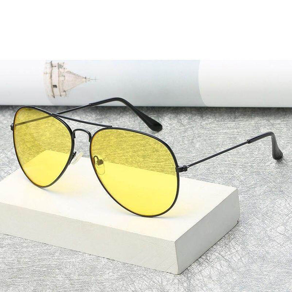 Yellow Candy Night Vision Aviator Sunglasses For Men And Women - SunglassesMart
