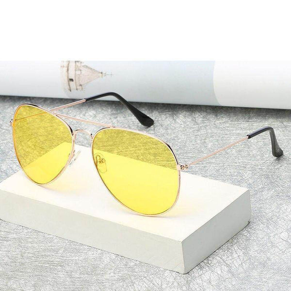 Yellow Candy Night Vision Aviator Sunglasses For Men And Women - SunglassesMart