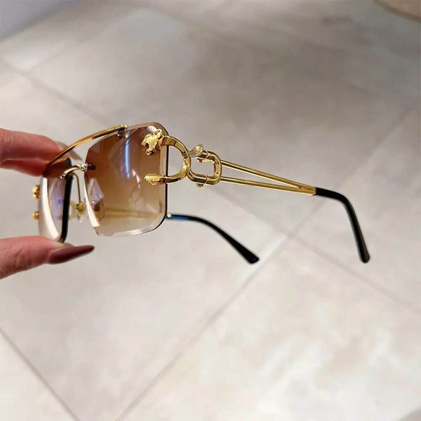 Rimless Cheetah Sunglasses - SunglassesMart