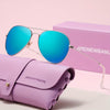 Women’s Stainless Steel Square Fashion Glasses with TAC Lenses - SunglassesMart