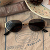 Retro Oval Metal Glasses – Casual Summer Eyewear