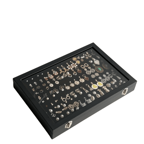 160-Hole Jewelry Organizer Box with Insertable Sponge Inserts - SunglassesMart