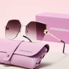 Chic Rimless Women's Glasses with Case – Simple, Retro & Elegant - SunglassesMart
