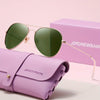 Women’s Stainless Steel Square Fashion Glasses with TAC Lenses - SunglassesMart