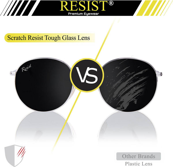 Thomas Round Sunglasses (Free Size, Silver Frame) - SunglassesMart
