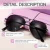 Women’s Stainless Steel Square Fashion Glasses with TAC Lenses - SunglassesMart