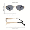 Women’s Retro Rhombus Punk Hip-Hop Metal Frame Fashion Glasses - SunglassesMart
