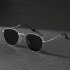 Hexagonal Black Metal Pilot Glasses - SunglassesMart