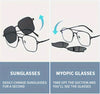 Metal Blue Ray Cut protection frame + 2 magnet sunshade clip-ons - SunglassesMart
