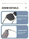 Metal Blue Ray Cut protection frame + 2 magnet sunshade clip-ons - SunglassesMart