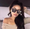 Flat Top Sunglasses Men Black Square Shades UV400 - SunglassesMart