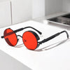Vintage Round Steampunk Sunglasses - SunglassesMart