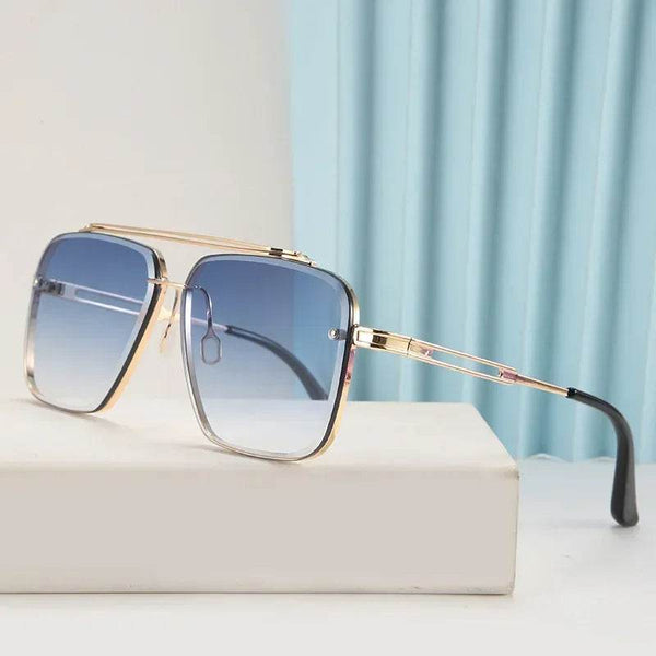 Square Pilot Style Rivets Sunglasses - SunglassesMart