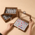 Elegant 7-Grid Wooden Ring Jewelry Box Velvet Organizer | SUNGLASSES MART - SunglassesMart