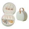 Compact Travel Jewelry Box with Handle – Elegant Organizer | SUNGLASSES MART - SunglassesMart