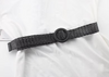 Korean Style Woven PU Straw Belt for Women with Wooden Buckle