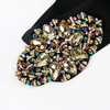 Luxury Women’s Rhinestone Waist Belt – Elastic PU Crystal Buckle Dress Belt