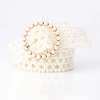 Trendy Pearl Braided Waist Chain Belt for Women with Alloy Buckle