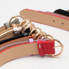 Women’s PU Leather Waist Belt with Round Alloy Buckle for Jeans & Dresses
