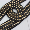 Women’s Gold Elastic Wide Waist Belt – Shiny Party Girdle Dress Accessory