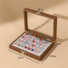 Elegant 7-Grid Wooden Ring Jewelry Box Velvet Organizer | SUNGLASSES MART - SunglassesMart