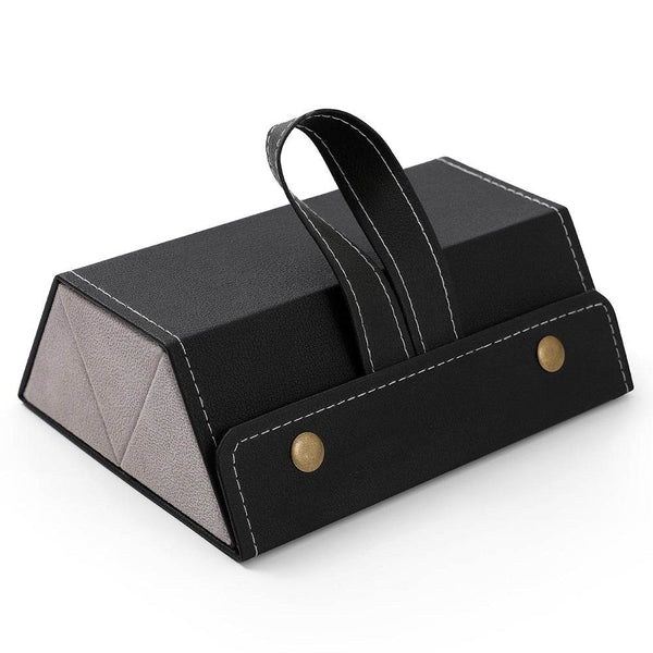 Multi-Compartment Portable Large Capacity Leather Glasses Case - SunglassesMart