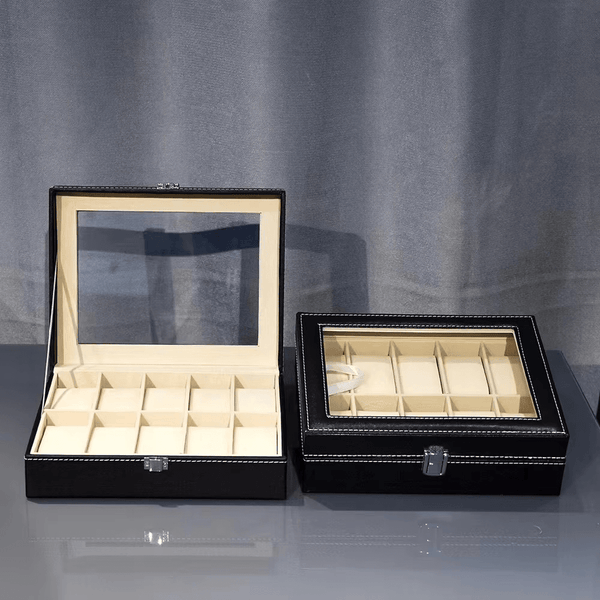 Decorative Durable Luxury PU Leather Watch Box - SunglassesMart