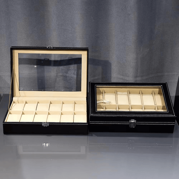 Decorative Durable Luxury PU Leather Watch Box - SunglassesMart