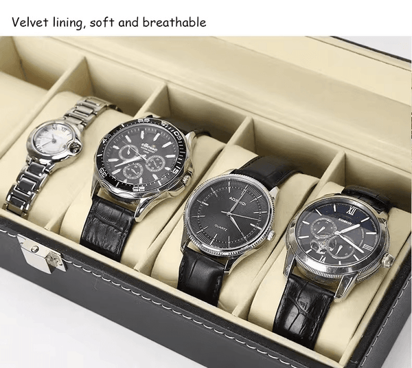 Decorative Durable Luxury PU Leather Watch Box - SunglassesMart