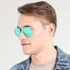 Pilot Green Reflector Sunglasses - SunglassesMart