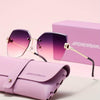 Chic Rimless Women's Glasses with Case – Simple, Retro & Elegant - SunglassesMart