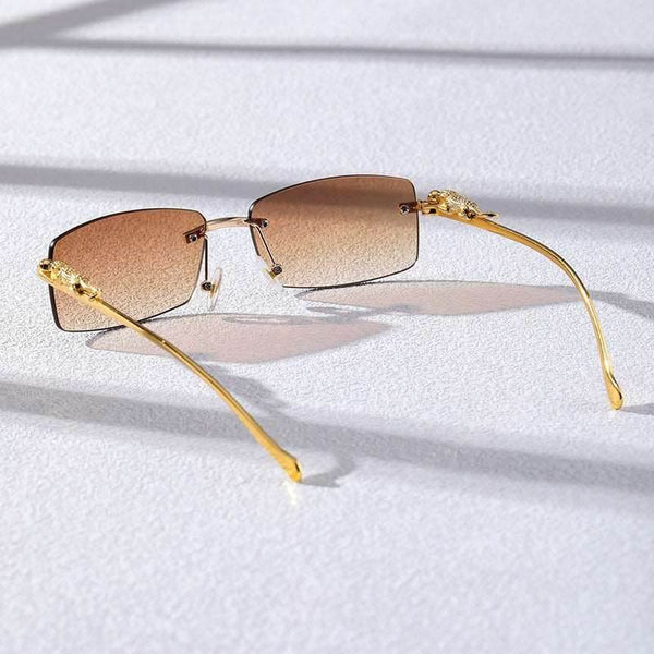 Rimless Rectangle Sunglasses - SunglassesMart