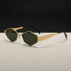 Women’s Retro Rhombus Punk Hip-Hop Metal Frame Fashion Glasses - SunglassesMart