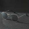 Hexagonal Black Metal Pilot Glasses - SunglassesMart