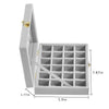 24-Compartment Velvet Earring & Ring Organizer Box - SunglassesMart