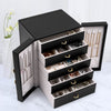 Convenient LuxuryJewellery Box with 5 Levels Large Jewellery Case with Drawer and Watch - SunglassesMart