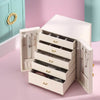 Convenient LuxuryJewellery Box with 5 Levels Large Jewellery Case with Drawer and Watch - SunglassesMart