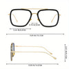 Tony Stark Inspired Square Clear Lens Glasses - SunglassesMart