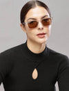 Wayfarer/Rectangular Brown Sunglasses (52 mm) - SunglassesMart