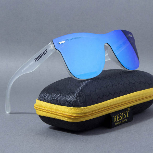 Classic Wayfarer Blue Ice Polarized Sunglasses - SunglassesMart