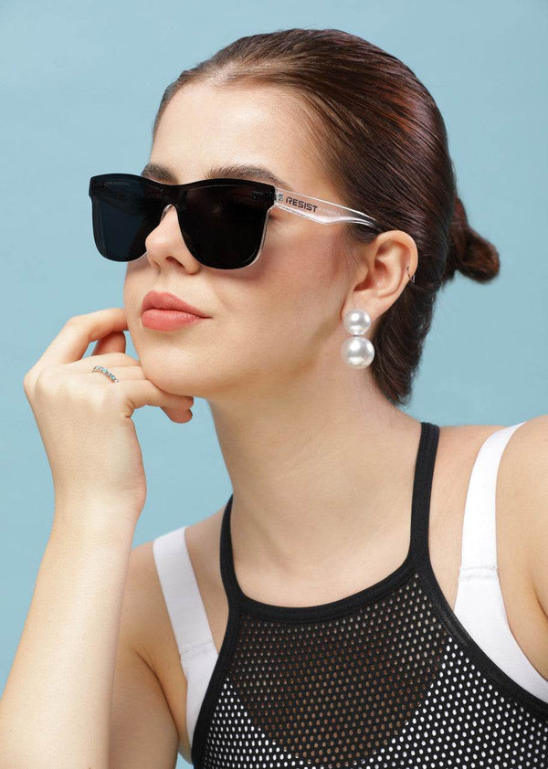 Classic Wayfarer Black Ice Polarized Sunglasses - SunglassesMart