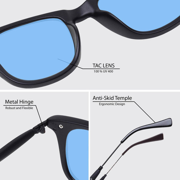 Classic Red and Blue Wayfarer Sunglasses - SunglassesMart