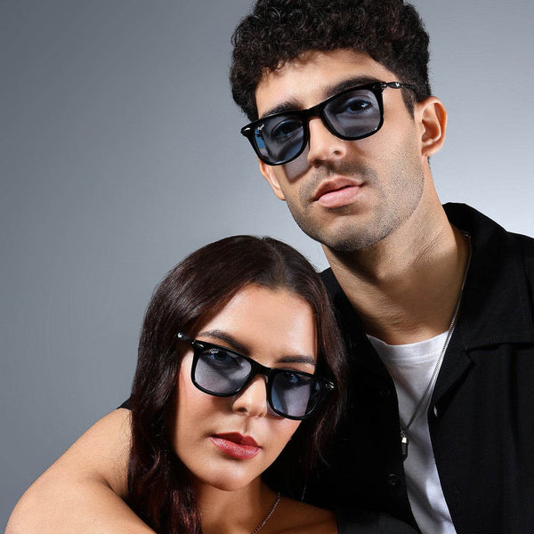Classic Red and Blue Wayfarer Sunglasses - SunglassesMart