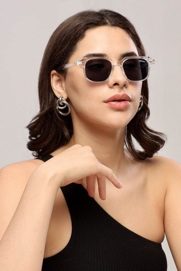 Classic Ocean White Black Wayfarer Sunglasses (50 mm) - SunglassesMart