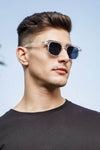 Classic Ocean White Black Wayfarer Sunglasses (50 mm) - SunglassesMart