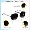 Classic Hexagonal Black Rectangular Sunglasses - SunglassesMart