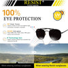 Classic Hexagonal Black Rectangular Sunglasses - SunglassesMart