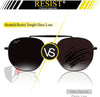 Classic Hexagonal Black Rectangular Sunglasses - SunglassesMart